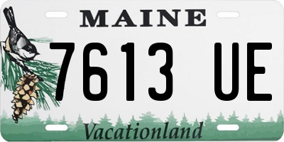 ME license plate 7613UE