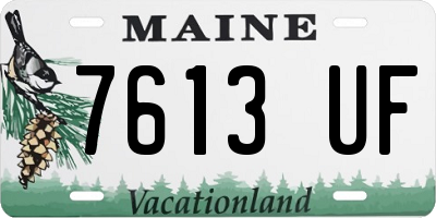 ME license plate 7613UF