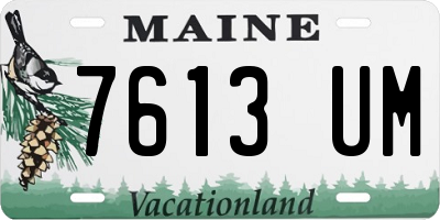 ME license plate 7613UM