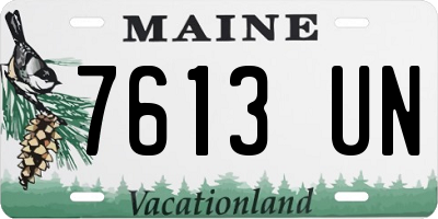 ME license plate 7613UN