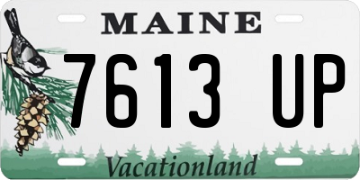 ME license plate 7613UP