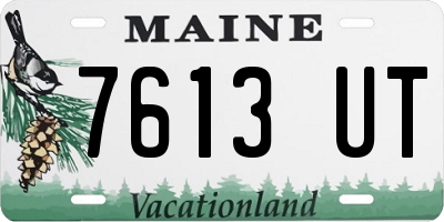 ME license plate 7613UT