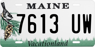 ME license plate 7613UW