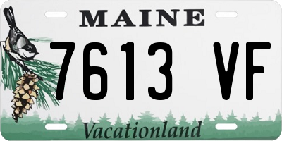 ME license plate 7613VF
