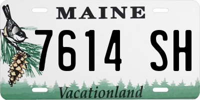 ME license plate 7614SH