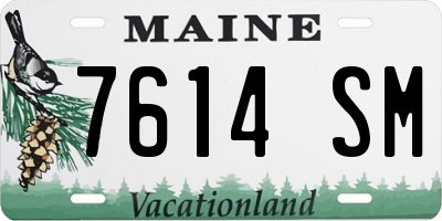 ME license plate 7614SM
