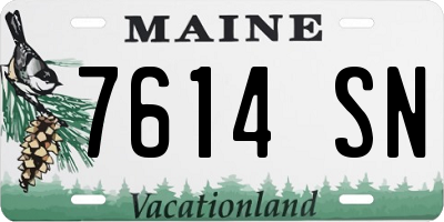 ME license plate 7614SN