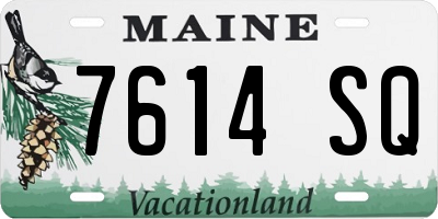 ME license plate 7614SQ