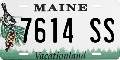 ME license plate 7614SS