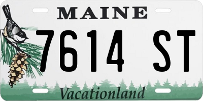 ME license plate 7614ST