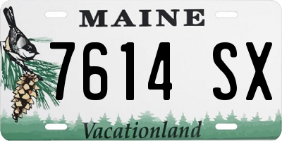 ME license plate 7614SX