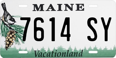 ME license plate 7614SY