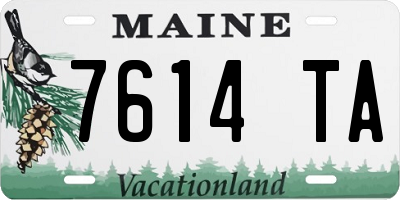 ME license plate 7614TA