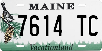 ME license plate 7614TC