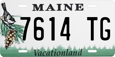 ME license plate 7614TG
