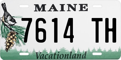 ME license plate 7614TH