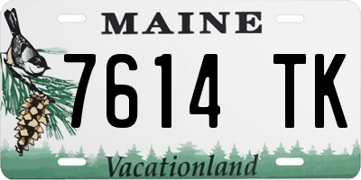 ME license plate 7614TK