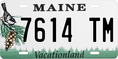 ME license plate 7614TM