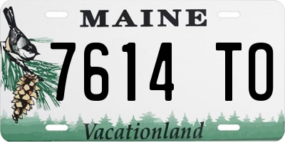 ME license plate 7614TO