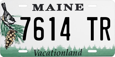 ME license plate 7614TR