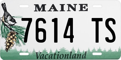 ME license plate 7614TS