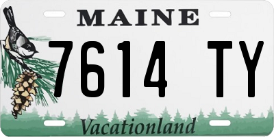 ME license plate 7614TY