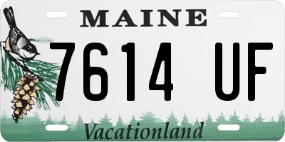 ME license plate 7614UF