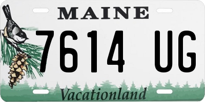 ME license plate 7614UG