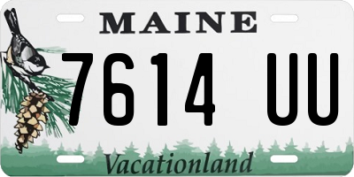 ME license plate 7614UU