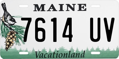 ME license plate 7614UV