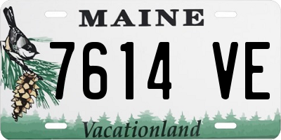 ME license plate 7614VE