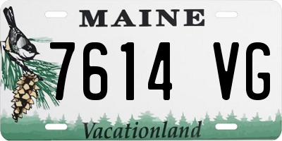 ME license plate 7614VG