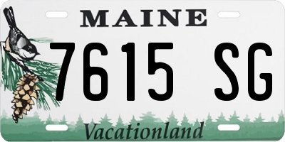 ME license plate 7615SG