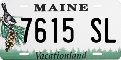 ME license plate 7615SL