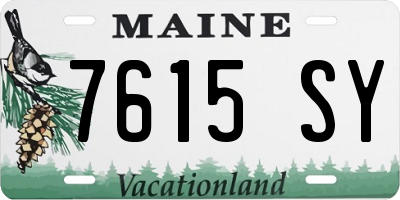 ME license plate 7615SY