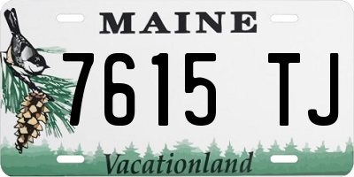 ME license plate 7615TJ