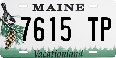 ME license plate 7615TP