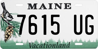 ME license plate 7615UG