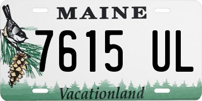 ME license plate 7615UL