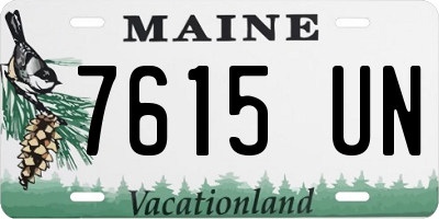 ME license plate 7615UN