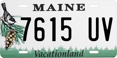 ME license plate 7615UV