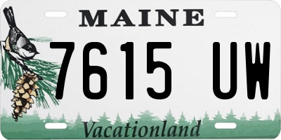 ME license plate 7615UW