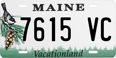 ME license plate 7615VC
