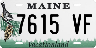 ME license plate 7615VF