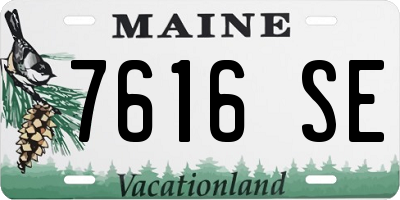 ME license plate 7616SE