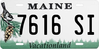 ME license plate 7616SI