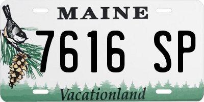 ME license plate 7616SP