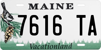 ME license plate 7616TA
