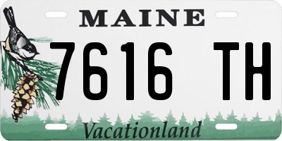 ME license plate 7616TH
