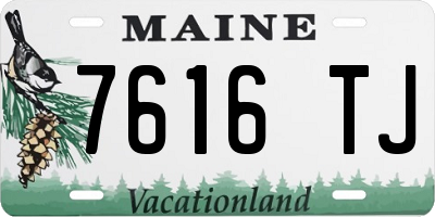 ME license plate 7616TJ